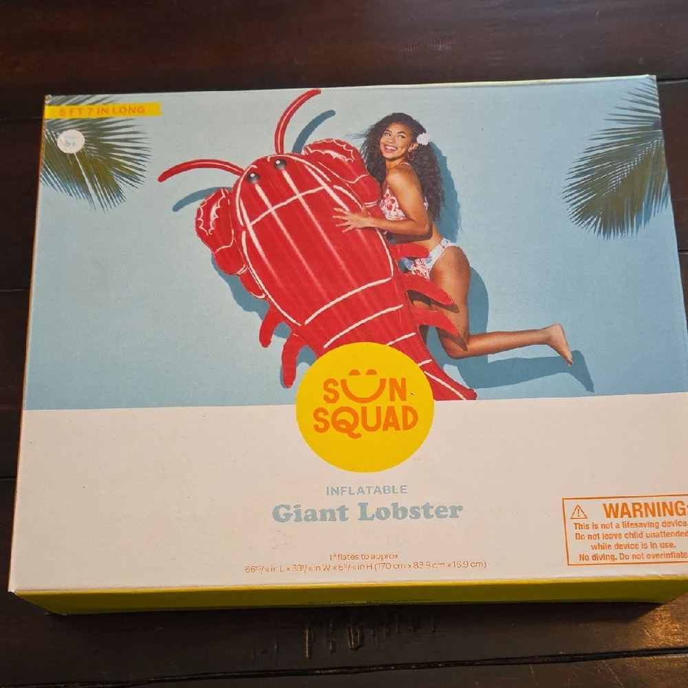 Sun Squad Inflatable Giant Lobster - Red